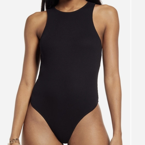 Open Edit Tops - Crewneck Rib Bodysuit NWOT